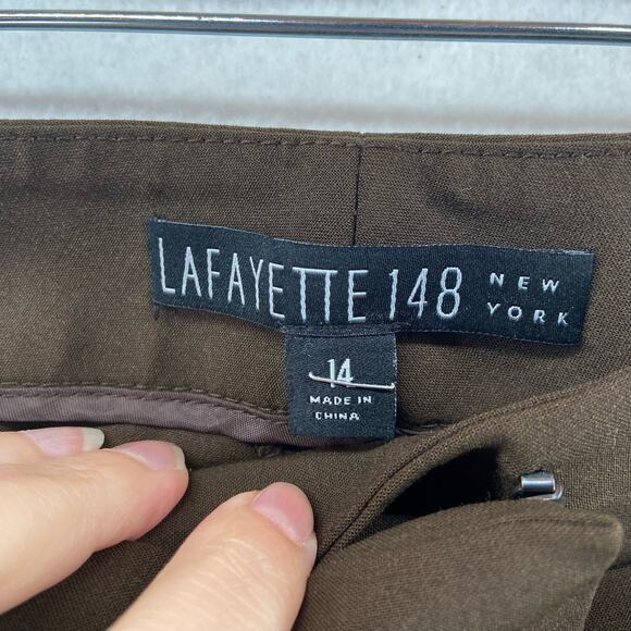 Lafayette 148 Irving Pants Size 14 Stretch Wool - Picture 2 of 8